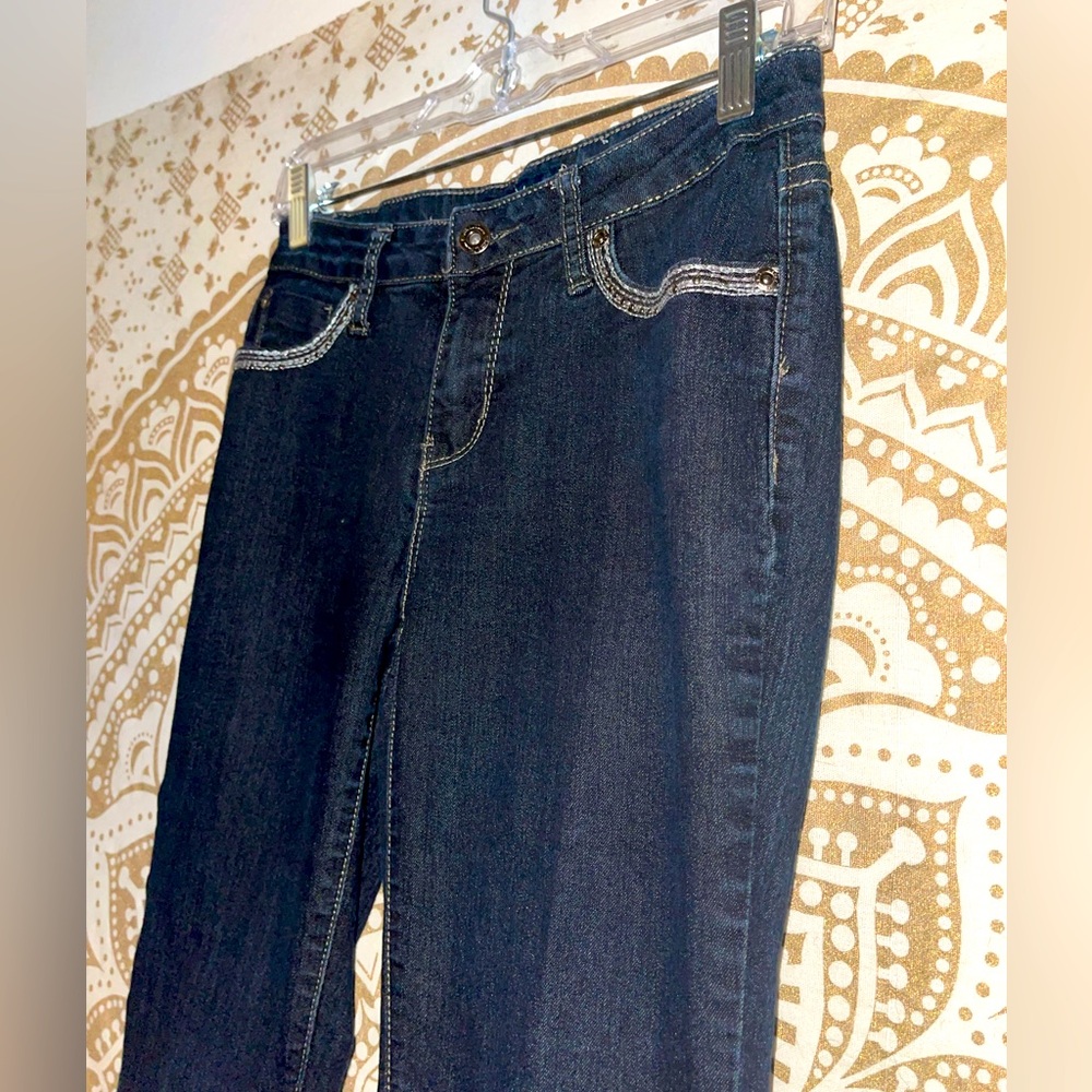 “SALT WORKS” NYC LADIES MID-RISE SKINNY EMBELLISHED JEAN WITH POCKETS, SIZE 4 - Picture 5 of 7